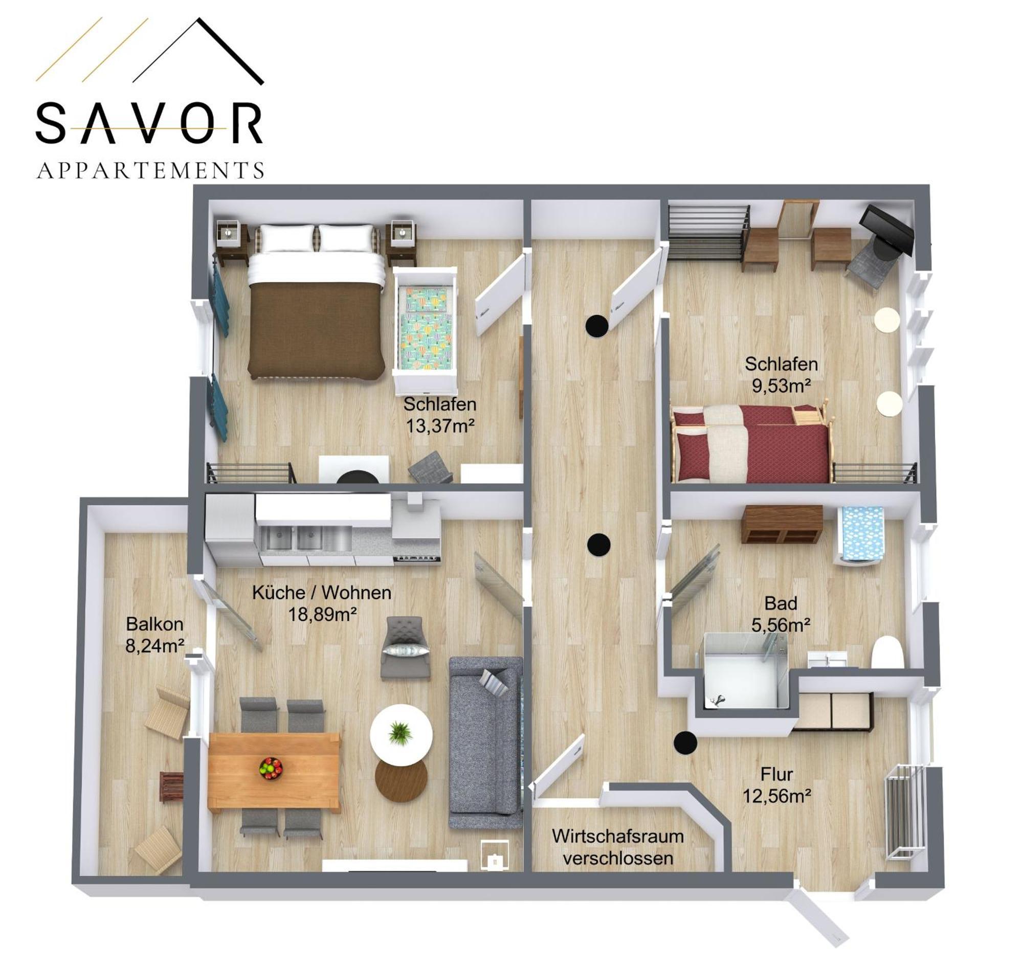 Savor Appartement 5 Personen 2 Schlafzimmer Babybett Netflix Balkon Zentrum Будишин Екстер'єр фото